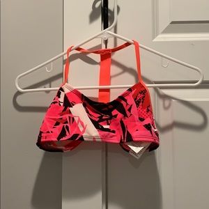 Nike girls pink bikini swim top